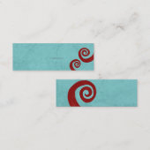 Mini carte de visite en spirale rouge (Devant / Derrière)