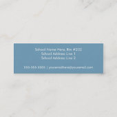 Mini Carte de visite enseignant moderne et simple (Dos)