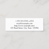 Mini Carte de visite espagnol de tuteur (Dos)