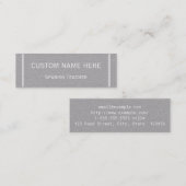 Mini Carte de visite espagnol minimal et simple de (Devant / Derrière)