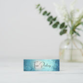 Mini Carte de visite étoilé bleu pâle et calme (Debout devant)