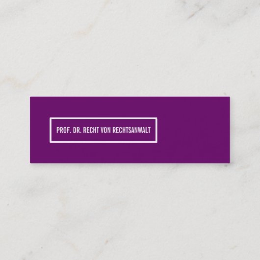 Mini carte de visite étroite (Dos)