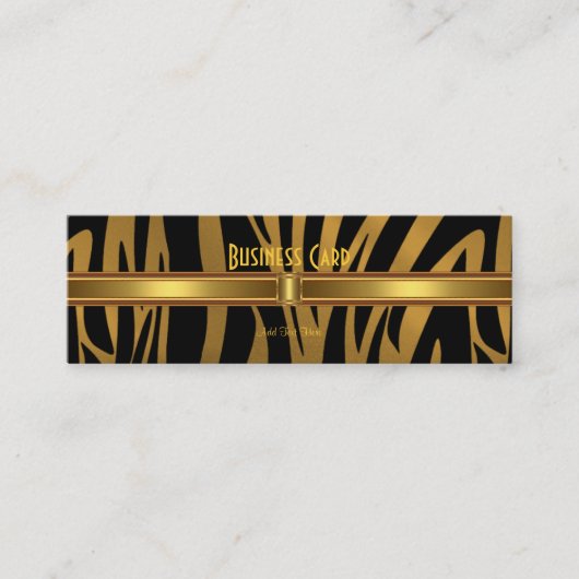 Mini Carte de visite Exotic African Zebra Gold (Devant)