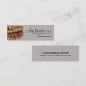 Mini Carte de visite fait main d'affaires de bijoux (Devant / Derrière)