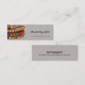 Mini Carte de visite fait main des bijoux 2 (Devant / Derrière)