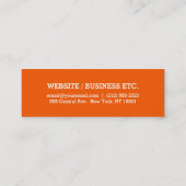 Mini Carte de visite fait sur commande maigre et simple (Dos)