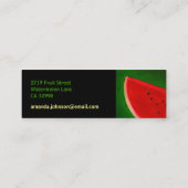 Mini Carte de visite fait sur commande vif de pastèque (Dos)