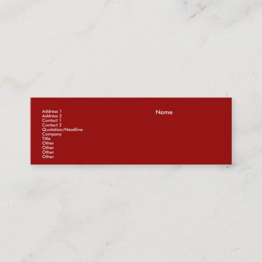 Mini Carte de visite fine (Devant)