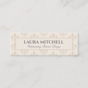 Mini Carte de visite Fleur de Lis Alabaster