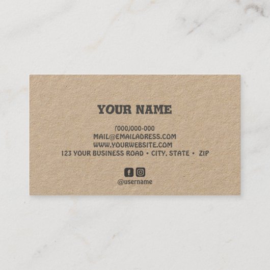 Mini carte de visite fleur orchidée bleue (Dos)