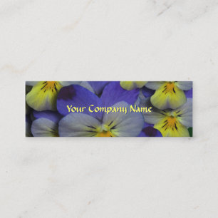 Mini Carte de visite floral de pensée