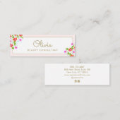 Mini Carte de visite floral mou (Devant / Derrière)