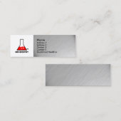 Mini Carte de visite fou de scientifique (Devant / Derrière)