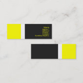 Mini Carte de visite frontalier jaune (Devant / Derrière)