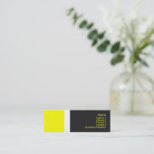 Mini Carte de visite frontalier jaune (Debout devant)