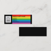 Mini carte de visite gai d'arc-en-ciel (Devant / Derrière)