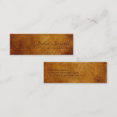 Mini Carte de visite géologue en cuir Brown foncé (Devant / Derrière)