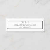 Mini carte de visite géométrique (Dos)