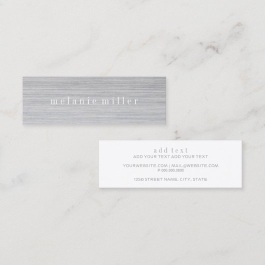 Mini Carte de visite - grain gris (Devant / Derrière)