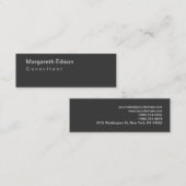 Mini Carte de visite gris clair mince professionnel min (Devant / Derrière)