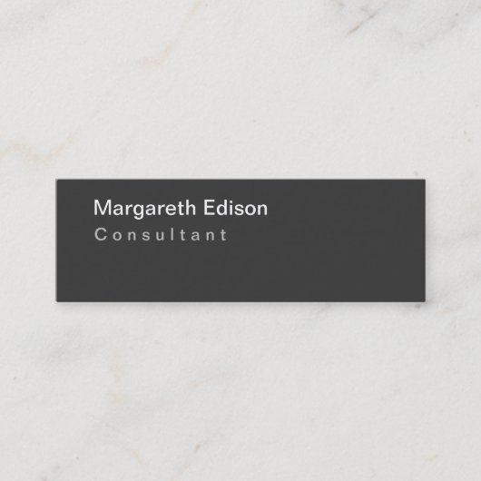 Mini Carte de visite gris clair mince professionnel min (Devant)