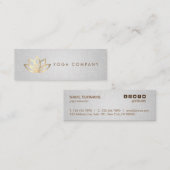 Mini Carte de visite gris d'instructeur de yoga de (Devant / Derrière)