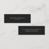 Mini Carte de visite gris simple mince professionnel (Devant / Derrière)