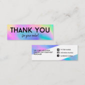 Mini carte de visite Holographique Faux (Devant / Derrière)