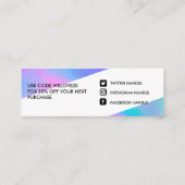 Mini carte de visite Holographique Faux (Dos)