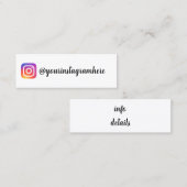 Mini carte de visite instagram (Devant / Derrière)