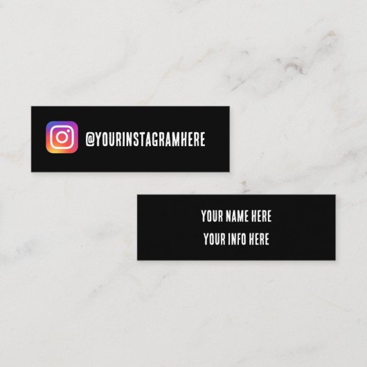 Mini carte de visite instagram (Devant / Derrière)
