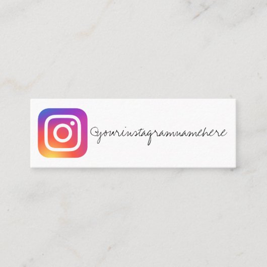 Mini carte de visite instagram (Devant)