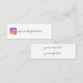 Mini carte de visite instagram (Devant / Derrière)