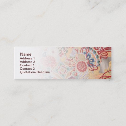 Mini Carte de visite japonais de tissu (Devant)