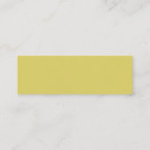 Mini Carte de visite jaune chaud doux (Dos)