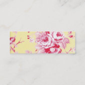 Mini Carte de visite jaune maigre 2 de roses chics (Dos)