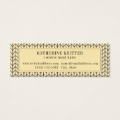 Mini Carte de visite KNIT CRÈME NOIRE (Devant)