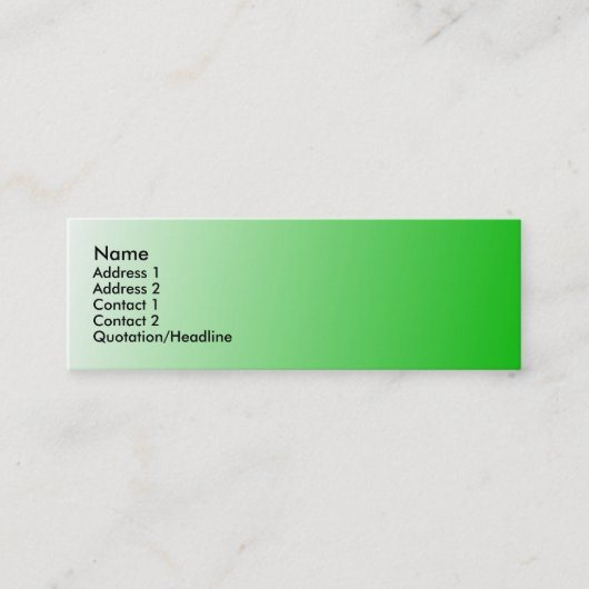 Mini Carte de visite Limegreen (Devant)