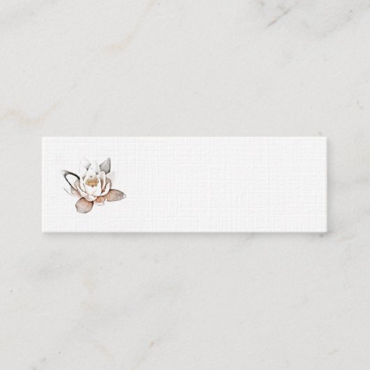 MINI CARTE DE VISITE LOTUS BLANC (Devant)