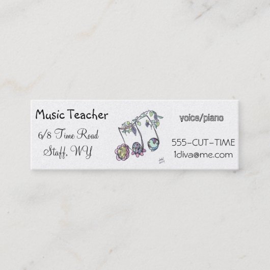 Mini carte de visite maigre (Devant)