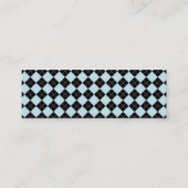 Mini Carte de visite maigre à motifs de losanges bleu (Dos)