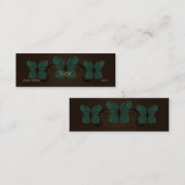 Mini Carte de visite maigre brûlé de papillon (Devant / Derrière)