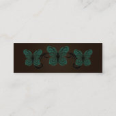 Mini Carte de visite maigre brûlé de papillon (Dos)