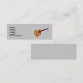Mini carte de visite maigre classique de guitare simple (Devant / Derrière)