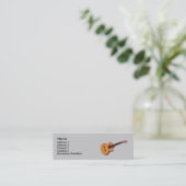 Mini carte de visite maigre classique de guitare simple (Debout devant)