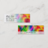 Mini Carte de visite maigre d'abstraction colorée (Devant / Derrière)