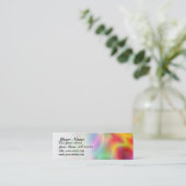 Mini Carte de visite maigre d'abstraction colorée (Debout devant)