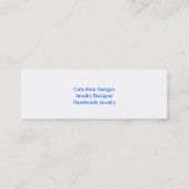 Mini Carte de visite maigre de bijoux (Dos)