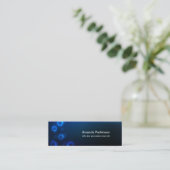 Mini carte de visite maigre de cercle bleu (Debout devant)