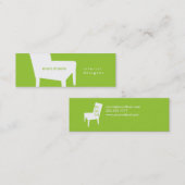 Mini Carte de visite maigre de chaise de vert de chaux (Devant / Derrière)